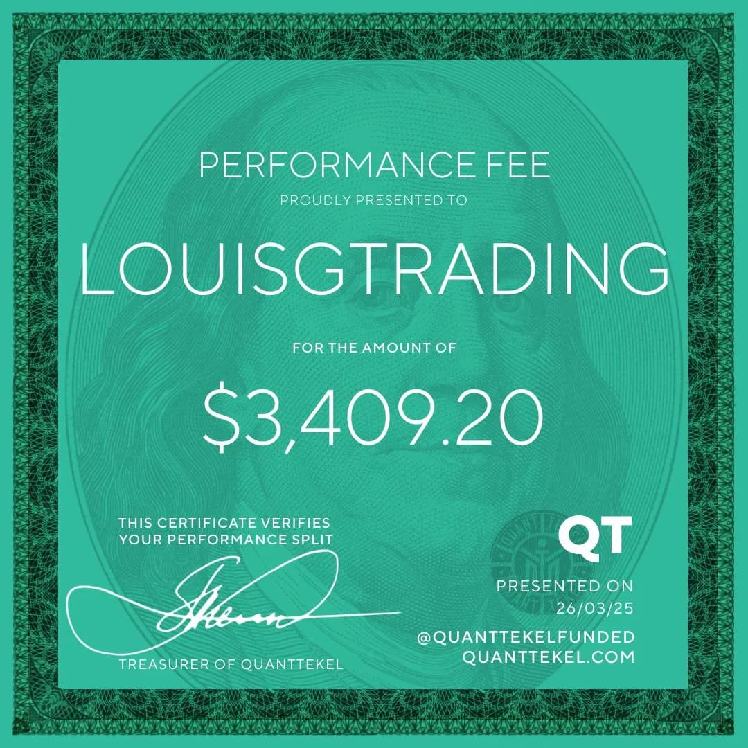 QT Funded $3,409 performance fee