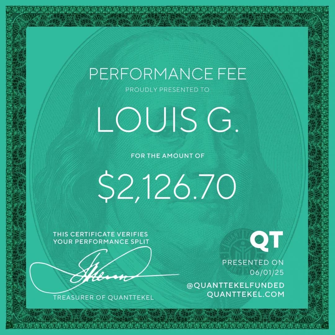 QT Funded $2,126 performance fee