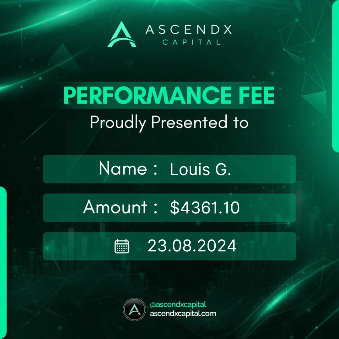 Ascendx Capital $4,361 performance fee